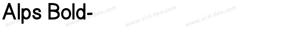 Alps Bold字体转换